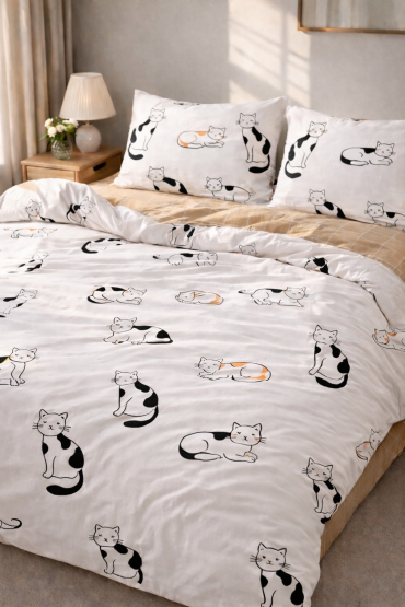 Постільна білизна Love You Ранфорс Веселі котики