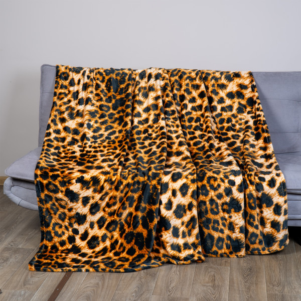 Плед флісовий Дикий Леопард Love You