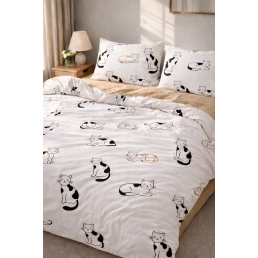 Постільна білизна Love You Ранфорс Веселі котики