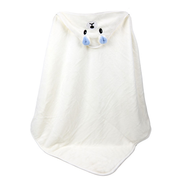Детское полотенце-уголок с вышивкой кремовый 80х80 см HomeBrand