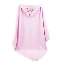 Детское полотенце-уголок с вышивкой светло-сиреневый 80х80 см HomeBrand