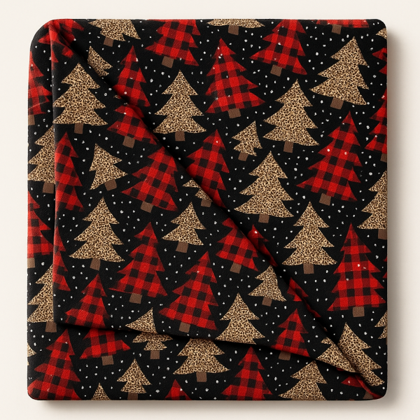 Плед легкий флісовий Святкові ялинки 150x200 см Love You