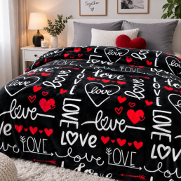 Плед фліс велсофт Love 150x200 см Love You
