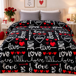 Плед фліс велсофт Love 150x200 см Love You