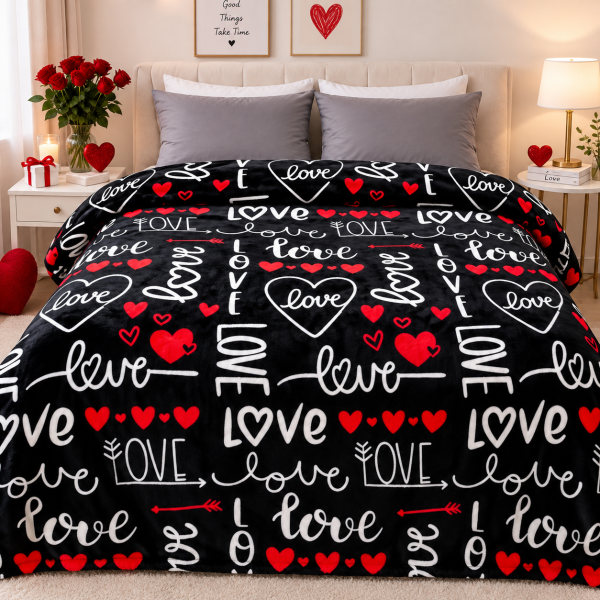 Плед фліс велсофт Love 150x200 см Love You