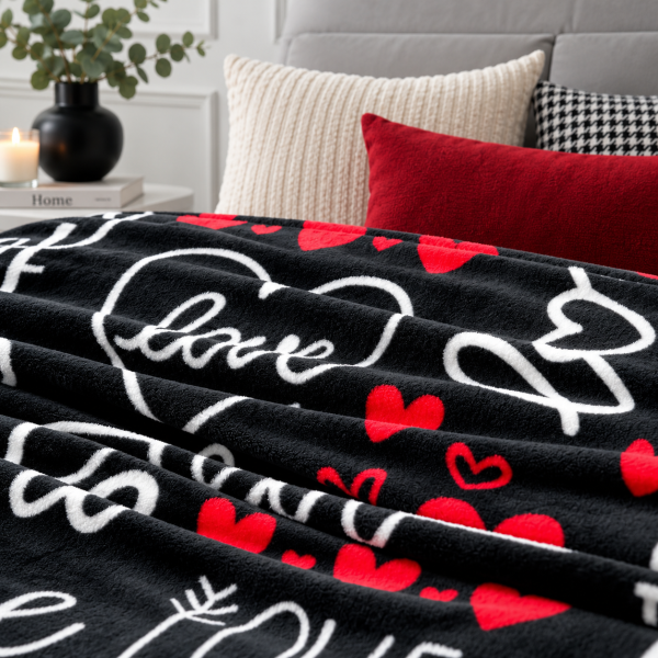 Плед фліс велсофт Love 150x200 см Love You