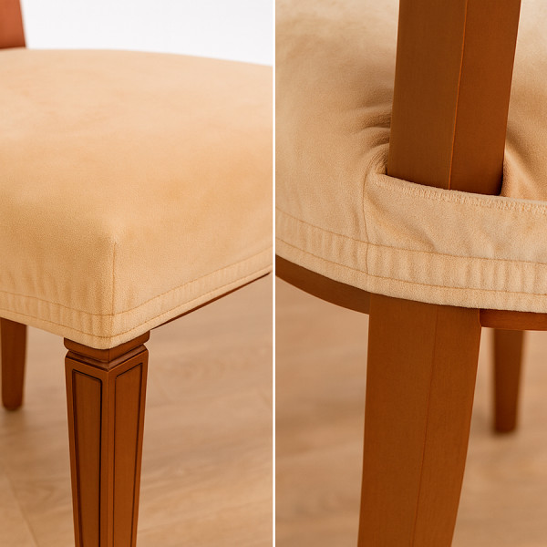 Чохли на сидіння стільця велюрові 2 шт бежевий Love You