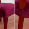 Чохли на сидіння стільця велюрові 2 шт бордовий Love You