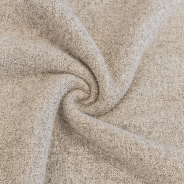 Плед тревел 100% вовна бежевий 140×200 см з ременем Love You