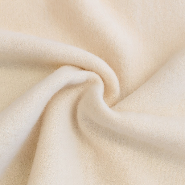 Плед тревел 100% вовна білий 140×200 см з ременем Love You