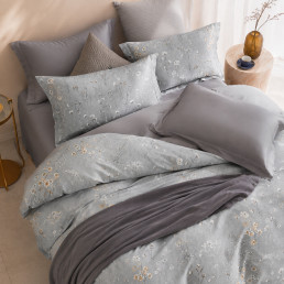 Комплект постільної білизни Love You, Сімейний 160×220х2, тенсель 300TC, Silver