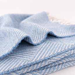 Плед бавовняний Паркет блакитний Love You