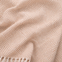 Плед бавовняний Паркет бежевий Love You