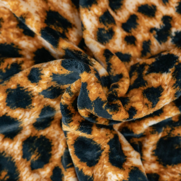 Плед флісовий Sherpa Дикий Леопард двосторонній Love You