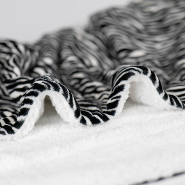 Плед флісовий Sherpa Зебра двосторонній Love You