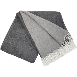 Плед Кашеміровий 2 кольори білий-сірий Love You