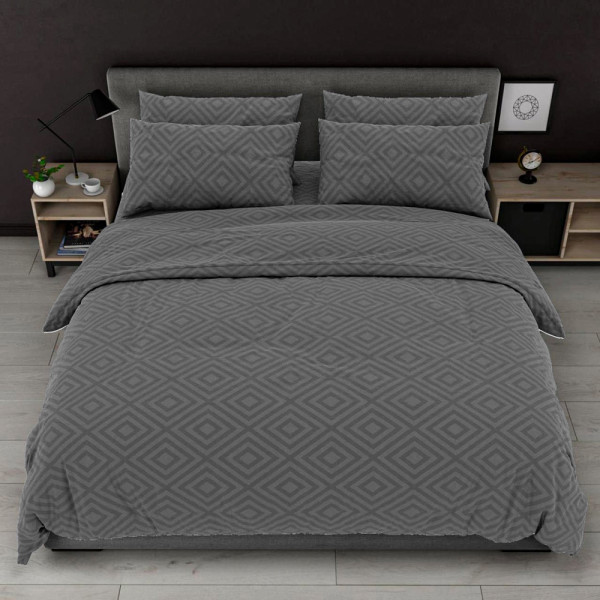 Постільна білизна Love You Бязь Gold Ромб сірий