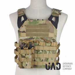 Підсумок військовий подвійний для магазинів AK/AR UAD Мультикамуфляж