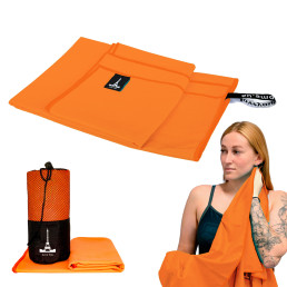 Спортивний рушник Love You 70х140 з мікрофібри Помаранчевий