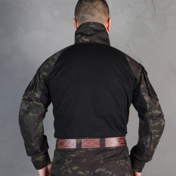 Тактическая боевая рубашка (Убакс) Gen3 Emerson Черный мультикамуфляж
