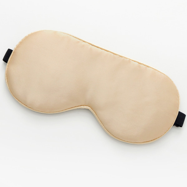 Шелковый набор Маска для сна, беруши и косметичка Love You Бежевый 100% шелк