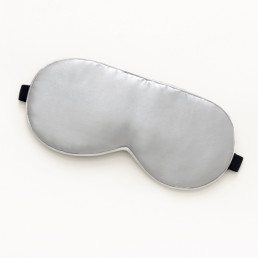 Шелковый набор Маска для сна, беруши и косметичка Love You Серый 100% шелк