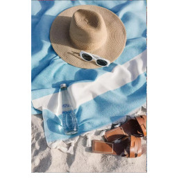 Рушник-пештемаль бавовняний для дому та відпочинку 100х180 см бірюзовий LoveYouHome