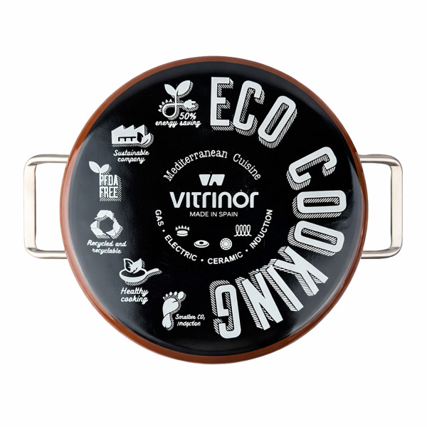 Каструля антипригарна V NATURE з кришкою 20 см 2.7 л VITRINOR