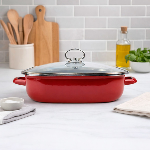 Жаровня антипригарна GARNET з кришкою VITRINOR 27 см 3.5 л