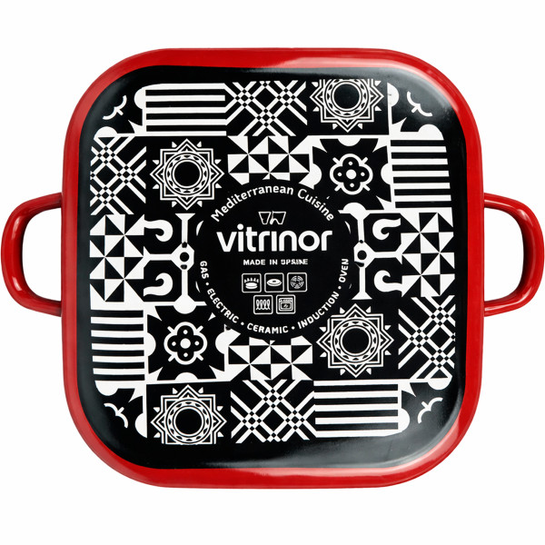 Жаровня антипригарна GARNET з кришкою VITRINOR 27 см 3.5 л