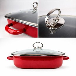 Жаровня антипригарна GARNET з кришкою VITRINOR 27 см 3.5 л