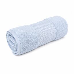 Рушник махровий однотонний сіро-блакитний LoveYouHome
