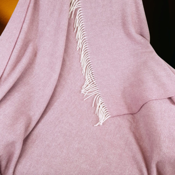 Плед Love You 100% вовна Рожевий 140х200 см