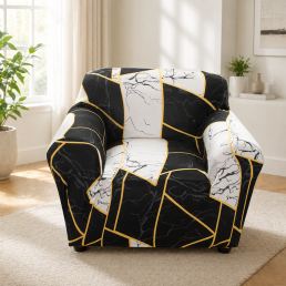 Чехол на кресло универсальный трикотажный 017 Love You