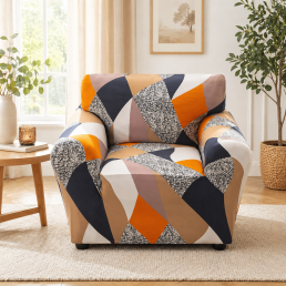 Чехол на кресло универсальный трикотажный 002 Love You