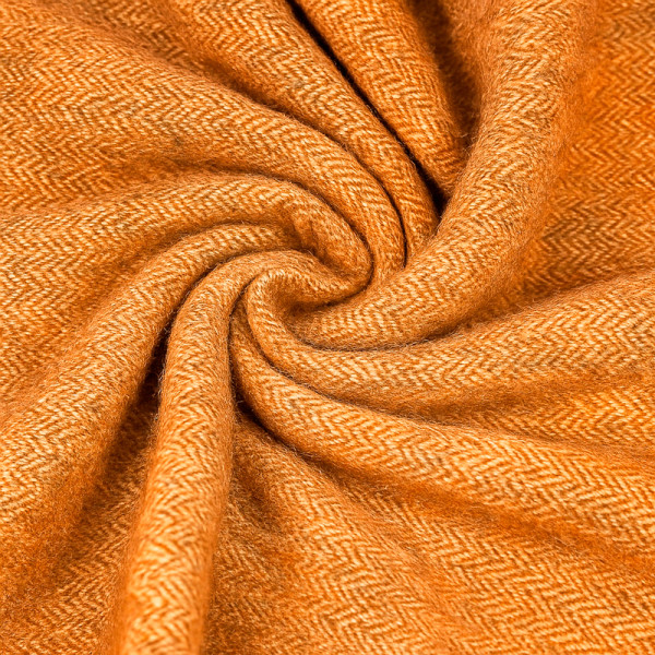 Плед Love You 100% вовна Гірчиця 140х200 см