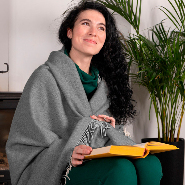 Плед Love You 100% вовна Сірий 140х200 см