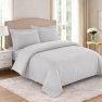 Постільна білизна мікрофібра страйп Євро світло-сіра LoveYouHome