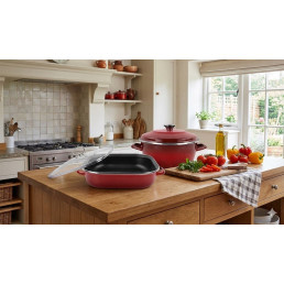 Жаровня антипригарна GARNET з кришкою VITRINOR 27 см 3.5 л