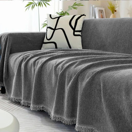 Накидка-покривало на диван 180х220 Сіра MP15 Love You