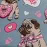 Плед фліс Солодкі мопси 150x200 см Love You