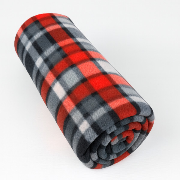 Плед тревел легкий флісовий Шотландський затишок з ременем Love You