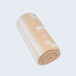 Плед тревел легкий флісовий Північна казка 150x200 см з ременем Love You