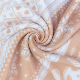 Плед тревел легкий флісовий Північна казка 150x200 см з ременем Love You