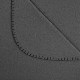 Плед тревел легкий флісовий однотонний графіт 150x200 см з ременем Love You