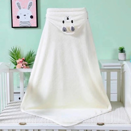 Детское полотенце-уголок с вышивкой кремовый HomeBrand