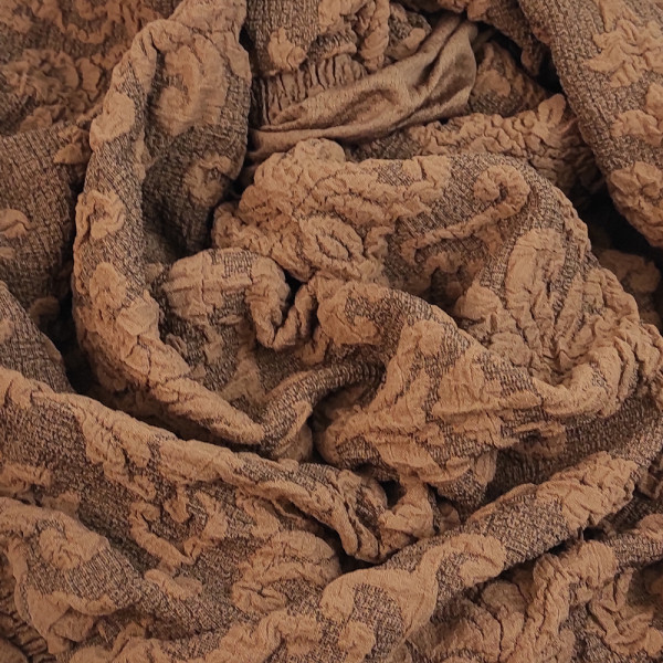 Чехол на стул универсальный жаккардовый кофейный Love You