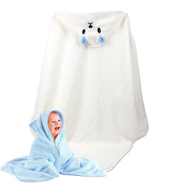 Детское полотенце-уголок с вышивкой кремовый 80х80 см HomeBrand