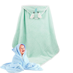 Детское полотенце-уголок с вышивкой светло-зеленый HomeBrand