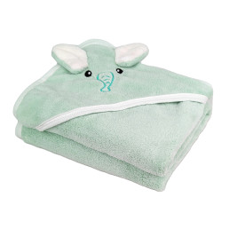 Детское полотенце-уголок с вышивкой светло-зеленый 80х80 см HomeBrand